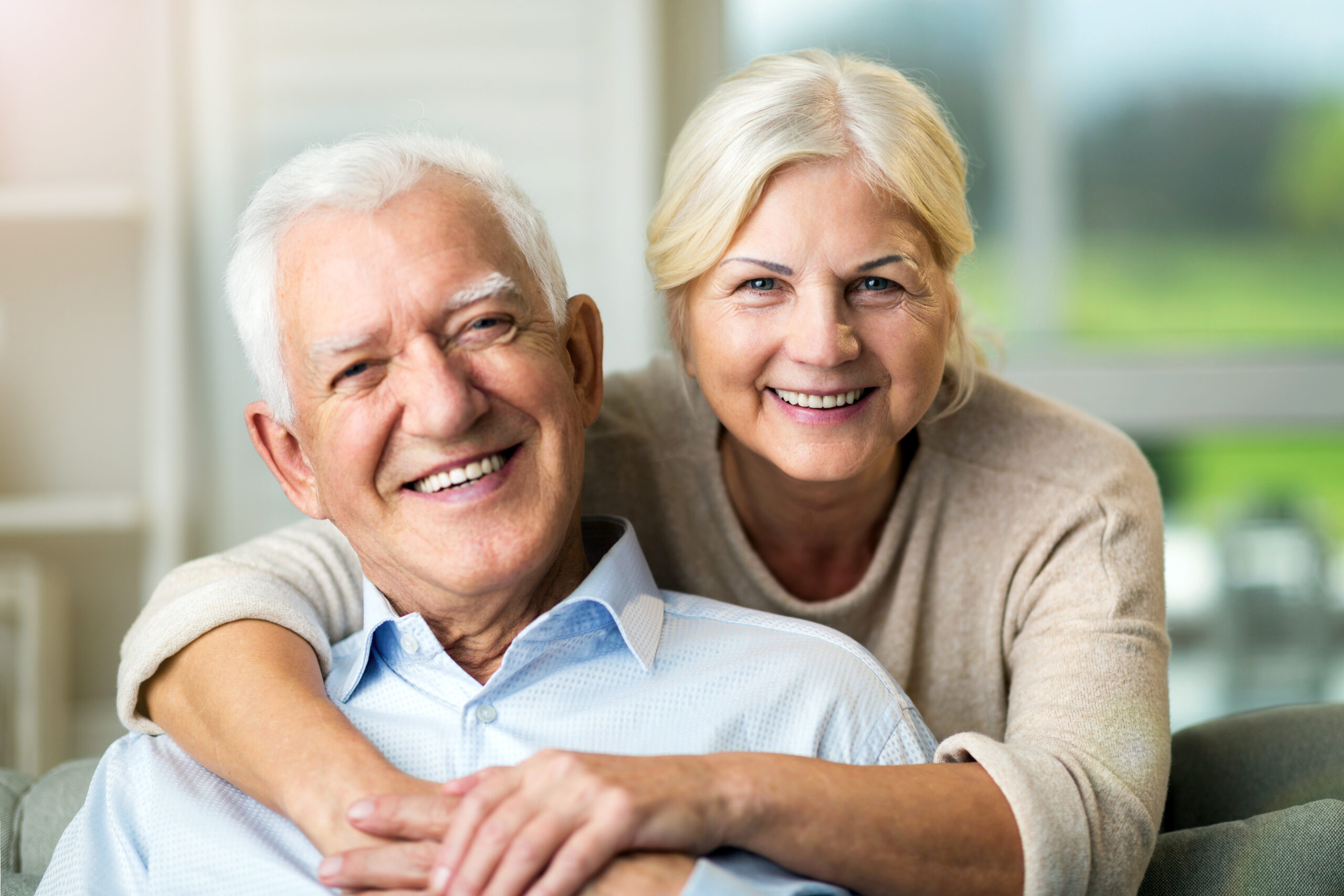 Very nice couple smiling